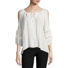 By & By Long Sleeve U Neck Blouse-juniors