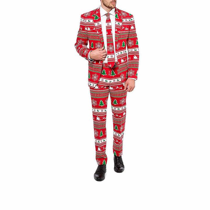 Holiday Red Tree Opposuits 3-pc. Slim Fit Suit Sets