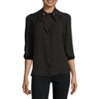 Heart & Soul 3/4-sleeve Bow Blouse - Juniors