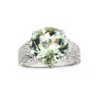 Limited Quantities Round Green Quartz Sterling Silver Ring