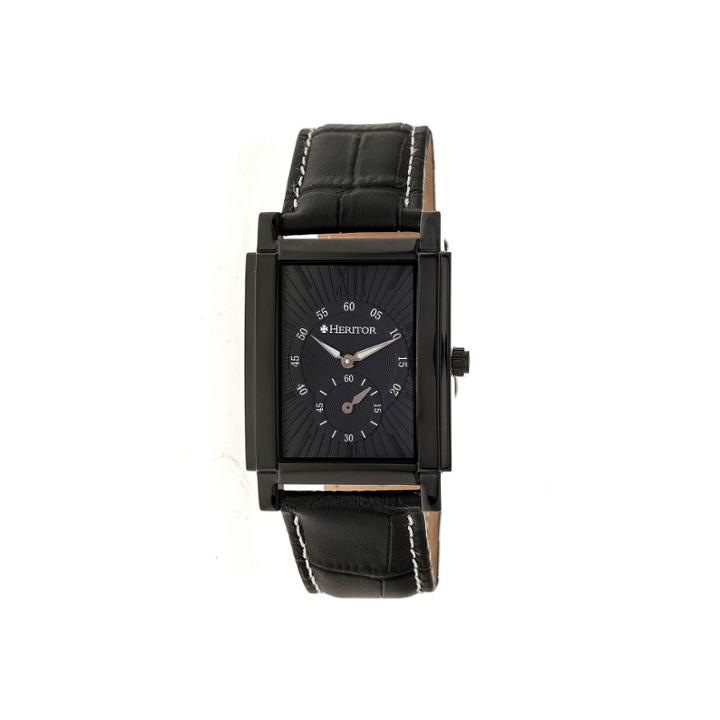 Heritor Frederick Mens Black Strap Watch-herhr6106