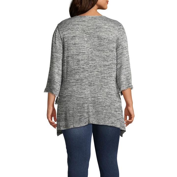 Unity World Wear Embroidered Flare Sleeve Tunic - Plus