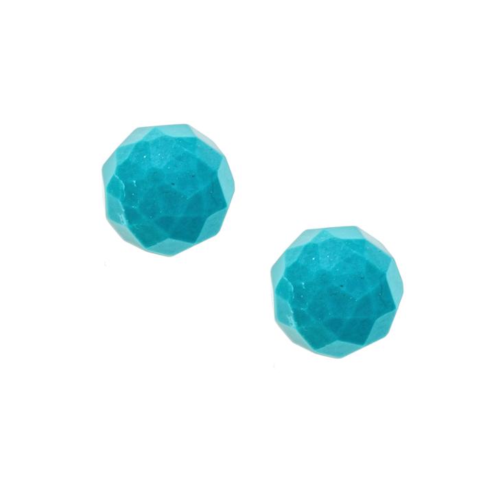 Limited Quantities Turquoise 14k Yellow Gold Stud Earrings