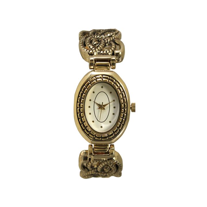 Olivia Pratt Womens Gold Tone Bangle Watch-15786