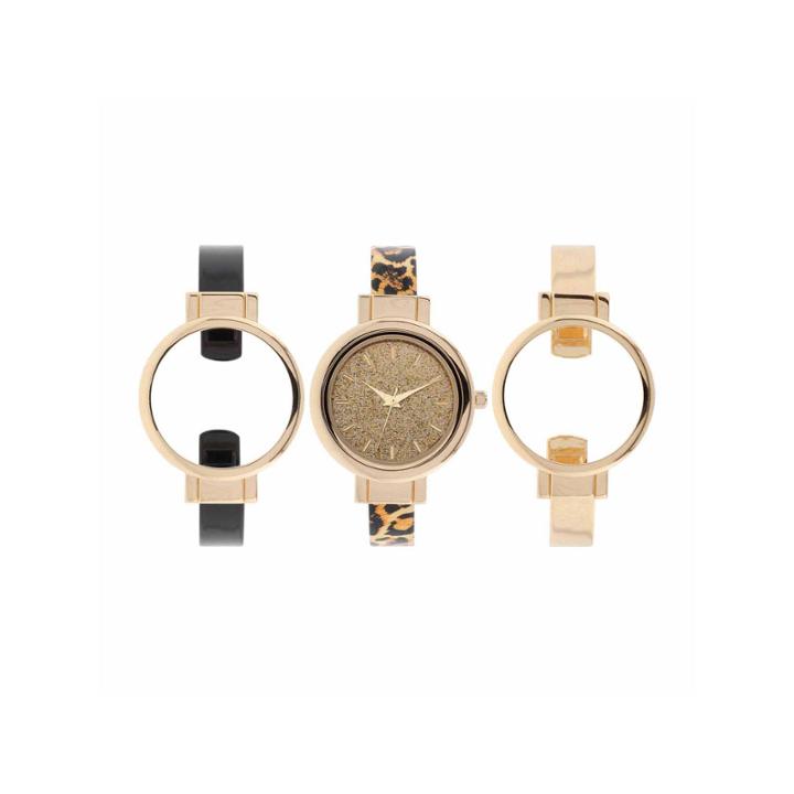 Interchangeable Band Womens Multicolor 5-pc. Watch Boxed Set-jcp2986bst