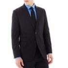 Jf J. Ferrar Black Striped Suit Jacket - Slim-fit