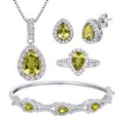 Genuine Peridot And Cubic Zirconia 4-pc. Boxed Set