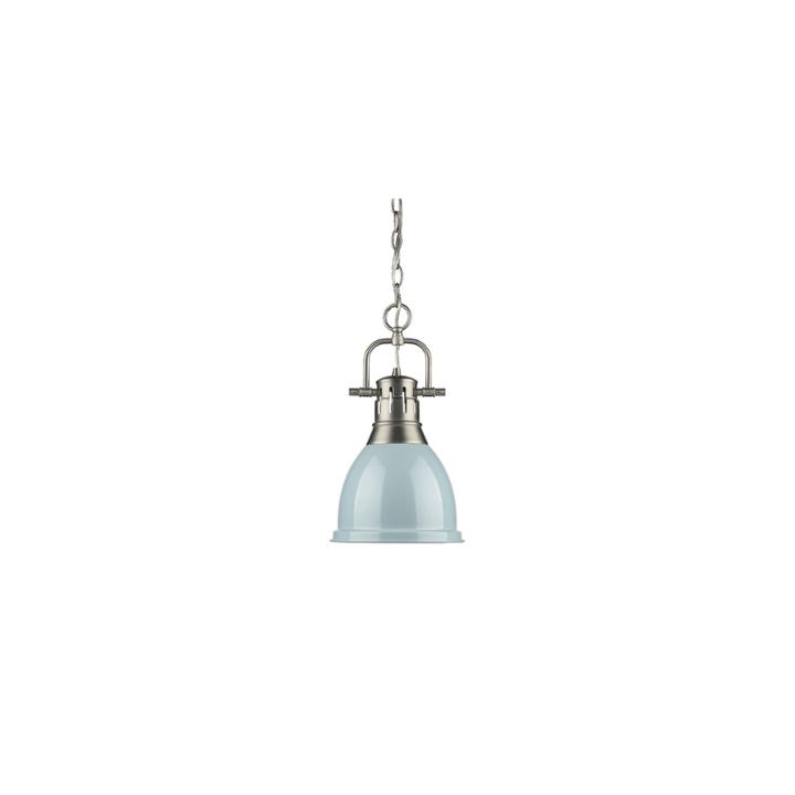 Duncan Small Pendant With Chain In Pewter