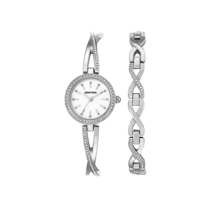 Armitron Now Womens Silver Tone Watch -75/5486mpsvst