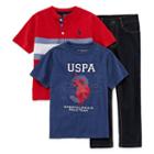 Us Polo Assn. 3-pc. Ss Henley Set