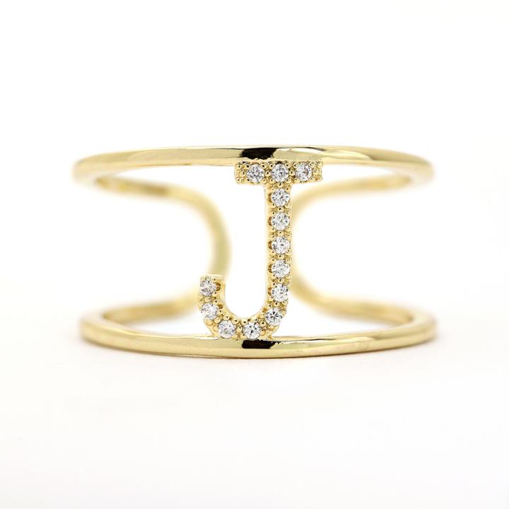 Sparkle Allure Adjustable Gold J Band