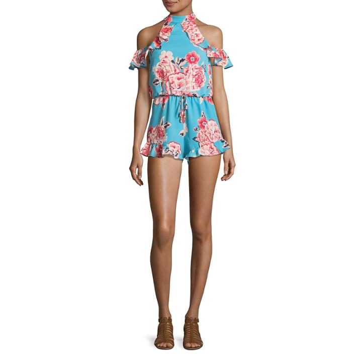 City Triangle Resort Sleeveless Romper-juniors