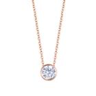 Womens 3/4 Ct. T.w. Genuine White Diamond 14k Gold Round Pendant Necklace