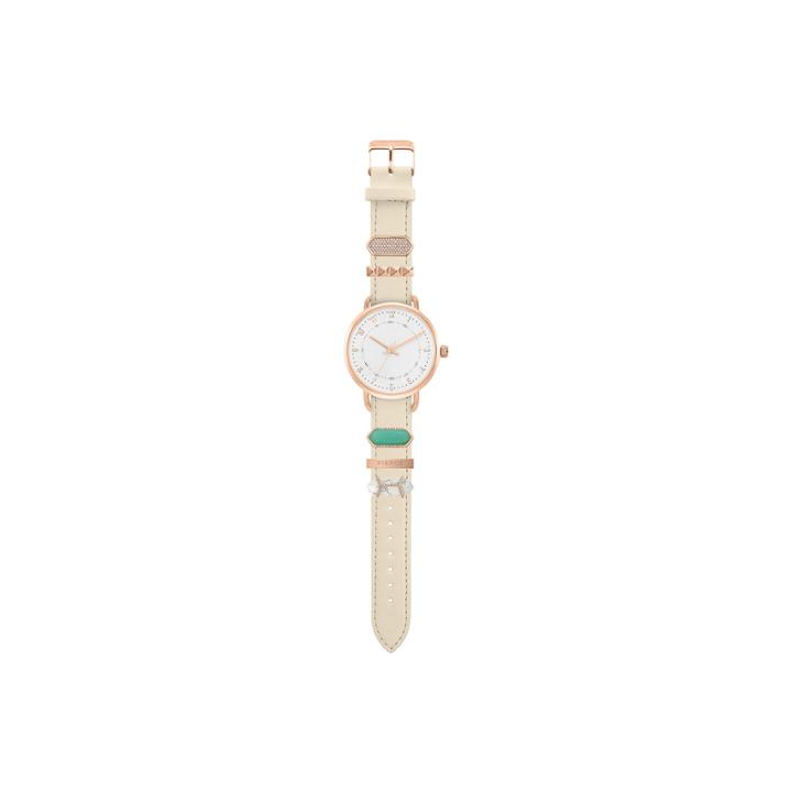 Decree Stackable Charms Womens Strap Watch-pts2802rgiv