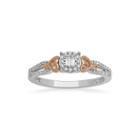 Hallmark Diamonds 1/5 Ct. T.w. Diamond Heart Two-tone Ring