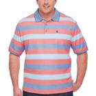 Izod Short Sleeve Natural Stretch Striped Knit Polo Shirt Big And Tall