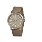 Simplify Unisex The 400 Grey Leather-band Watch With Day & Date Sim0405