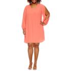 Worthington Split Sleeve V-neck Shift Dress - Plus