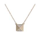 1/10 Ct. T.w. Diamond 10k Rose Gold Pyramid Necklace