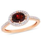 Womens 1/4 Ct. T.w. Red Garnet 10k Gold Cocktail Ring