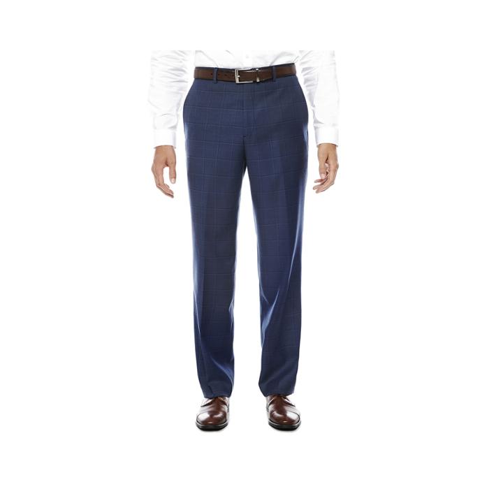 Stafford Plaid Stretch Classic Fit Suit Pants