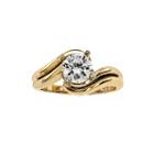 1/2 Ct. Diamond 14k Two-tone Gold Solitaire Ring