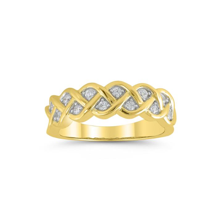 1/4 Ct. T.w. Diamond 10k Yellow Gold Pav Ring