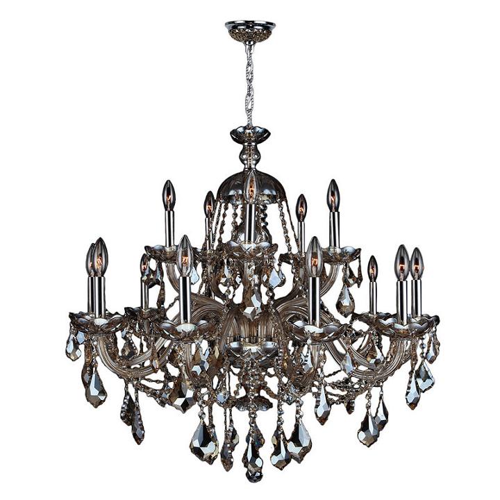 Provence Collection 15 Light 2-tier Chrome Finishand Crystal Chandelier
