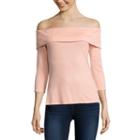 Belle + Sky 3/4 Sleeve Band Off Shoulder Top