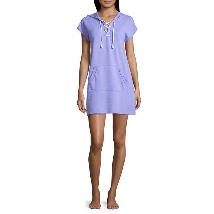 Flirtitude Short Sleeve Hooded Dresses - Juniors