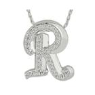 1/7 Ct. T.w. Diamond Sterling Silver Initial R Pendant Necklace