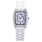 Disney Mickey Mouse Crystal Accent White Strap Watch