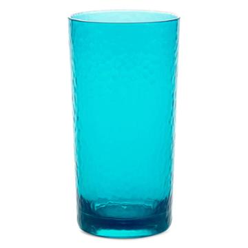 Outdoor Oasis&trade; Set Of 4 Aqua Hammered Highball Glasses