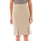 Black Label By Evan-picone Vented-hem Skirt