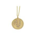 Personalized 14k Gold Over Silver Initial Pendant Necklace