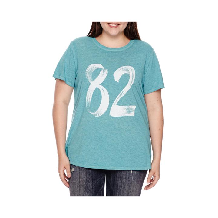 Arizona Short-sleeve Burnout Screen Tee - Juniors Plus