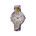 Olivia Pratt Womens Purple Yellow Floral Expansion Band Watch 25975purple Yellow