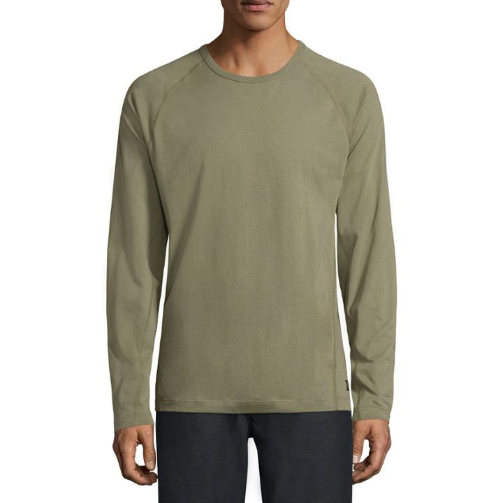 Msx By Michael Strahan Brushed Cotton Long Sleeve Crew