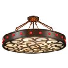 Bastille Collection 9 Light Antique Bronze Finishwith Faux Alabaster Diffuser