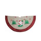 36 Burlap Santa Claus In Sleigh Embroidered Christmas Tree Skirt