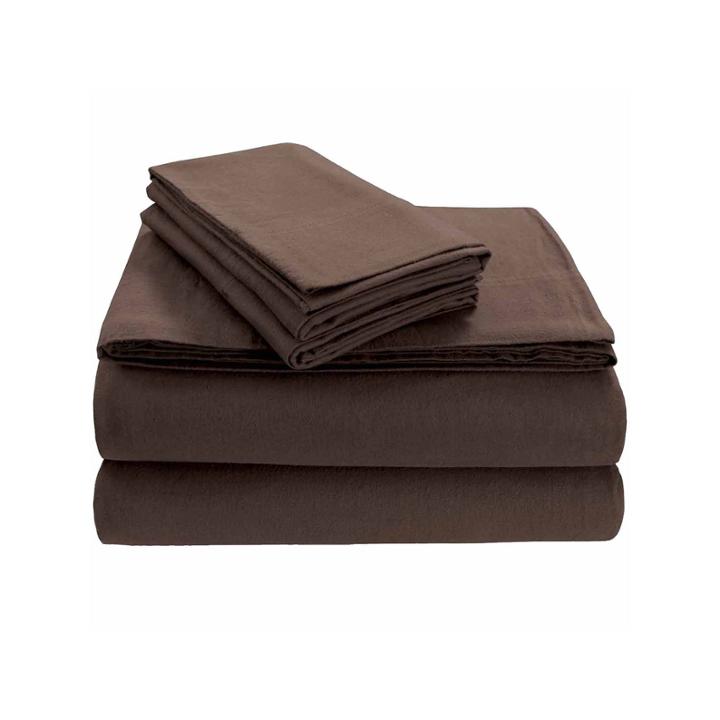 Tribeca Living Heavyweight Solid Flannel Flat Sheet