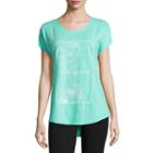 Made For Life Short Sleeve Crew Neck T-shirt-womens Petites