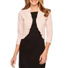 Ronni Nicole 3/4 Sleeve Ruffle Trim Shrug