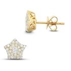1 Pair 3/8 Ct. T.w. White Diamond 14k Gold Earring Sets