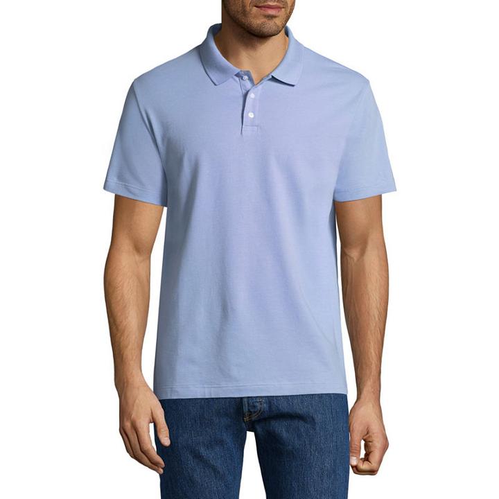 Claiborne Short Sleeve Knit Polo Shirt Slim