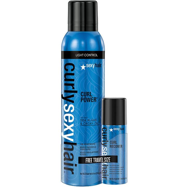 Sexy Hair Concepts Curly Sexy Hair Curl Power W/ Free Curl Recover Mini (1.3 Oz.) 2-pc. Value Set - 8.4 Oz.