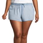 Arizona Chambray Soft Shorts-juniors Plus