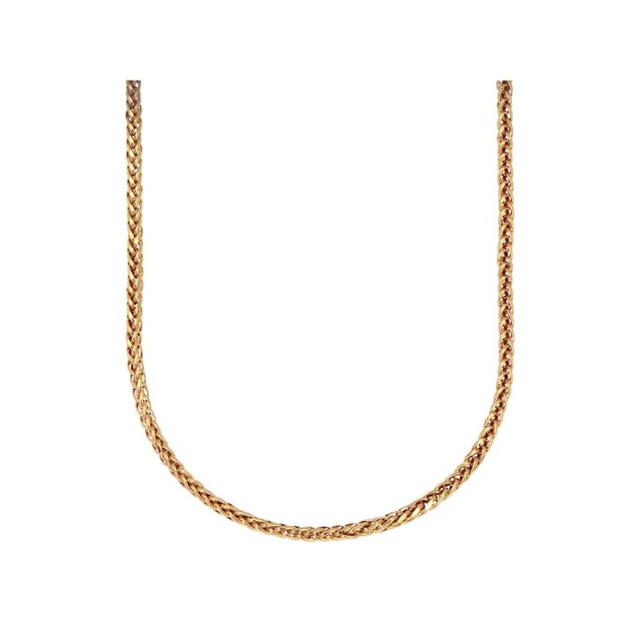 18k Yellow Gold Wheat Chain Necklace