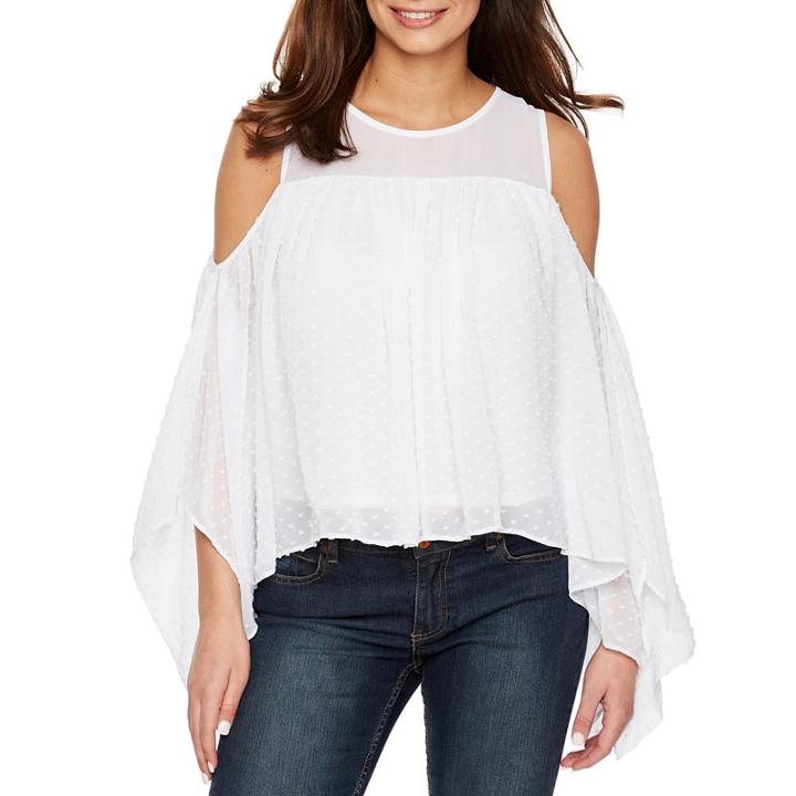 Bold Elements Long Sleeve Asymmetrical Cold Shoulder Top