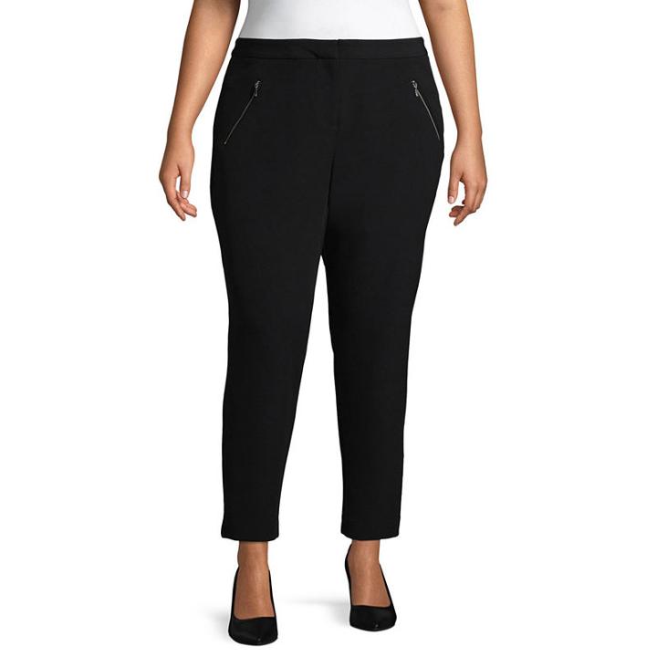 Worthington Straight Fit Ankle Pants- Plus